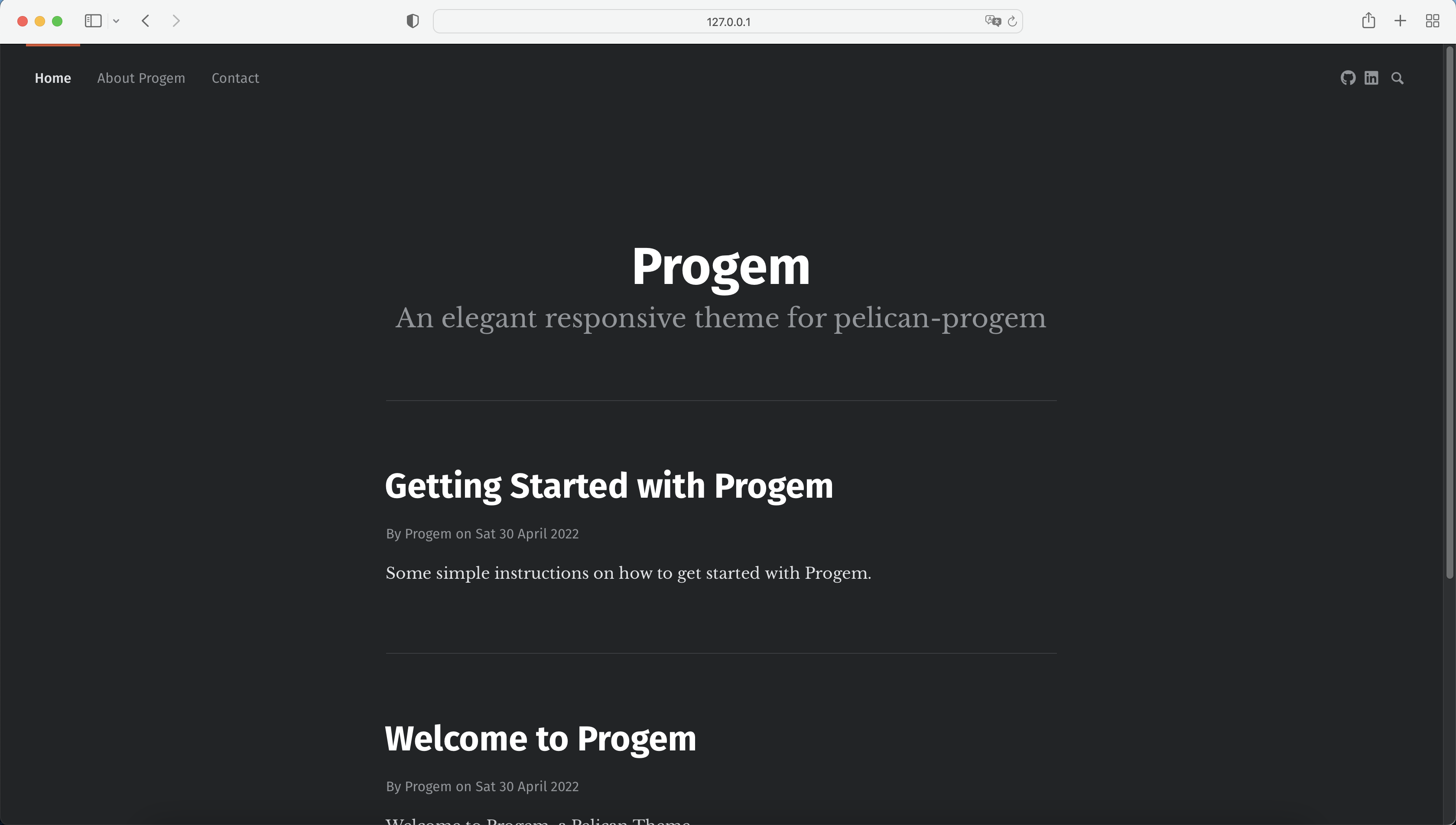 Progem Dark theme